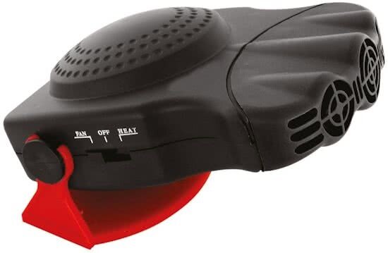 autoventilator 12 Volt 19 cm zwart/rood