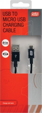 oplaadkabel micro USB 100 cm zwart