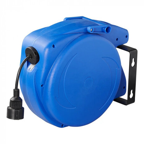 automatische kabelhaspel 15 meter 2000 Watt blauw