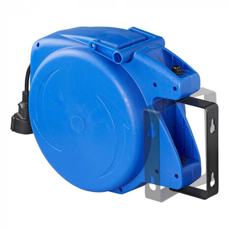 automatische kabelhaspel 15 meter 2000 Watt blauw