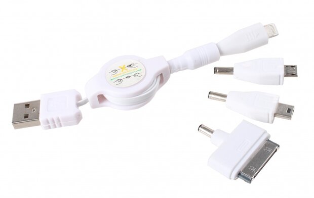 USB-verbindingskabel Sentinel 70 cm wit 6-delig