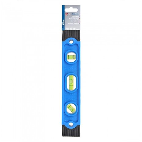 waterpas met magneet 22,5 cm blauw/zwart