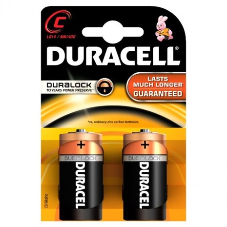 batterijen R14 C alkaline 2 stuks