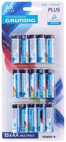 batterijen R06 AA zink 15 stuks