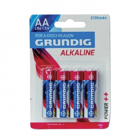 batterijen alkaline AA LR6 2100 mAh 4 stuks