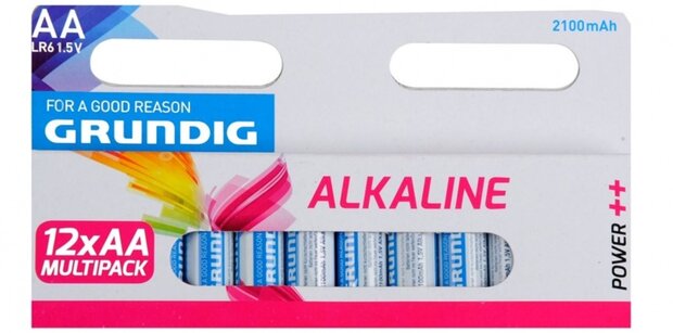 batterijen alkaline LR6 AA 2100 mAh 12 stuks
