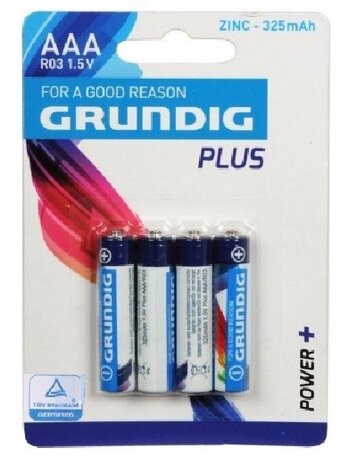 batterijen zinc R3 AAA ZN 325 mAh 4 stuks