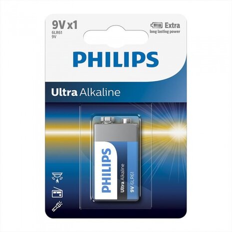 batterij 9 Volt Ultra Alkaline 6LR61 9V