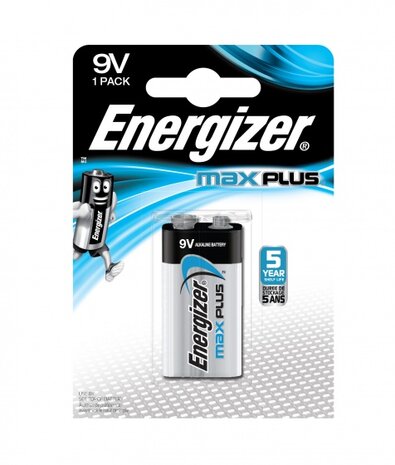 batterijen Max Plus 9V blok per stuk