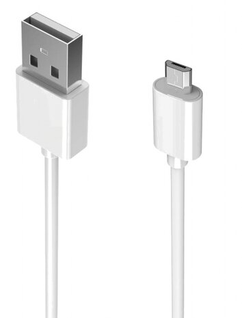 Oplaadkabel micro USB 1 meter wit