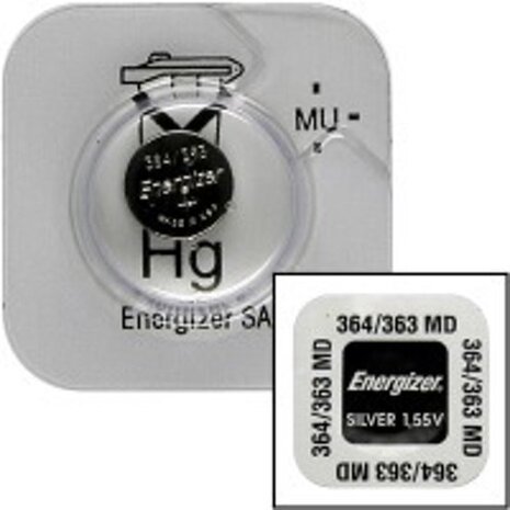 knoopcelbatterij SR60/SR621 SW 1,55V per stuk