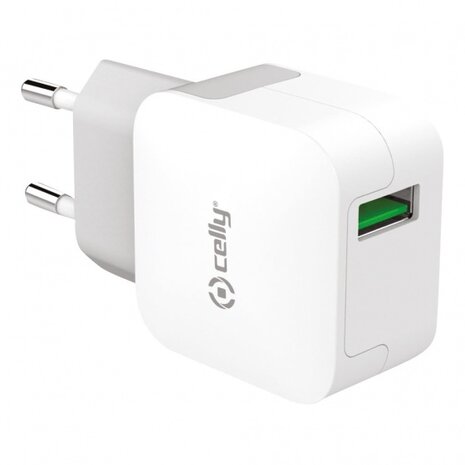thuislader Turbo Charger single USB 2.4 A wit