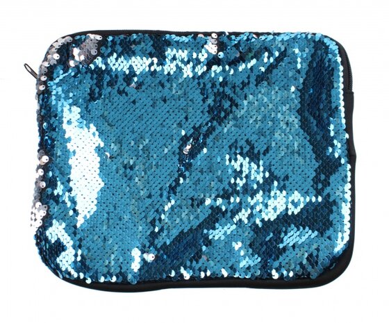 tablethoes met pailletten 10.1 inch blauw