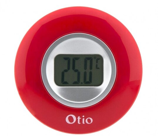 binnenthermometer met lcd-scherm 77 mm rood