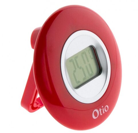 binnenthermometer met lcd-scherm 77 mm rood