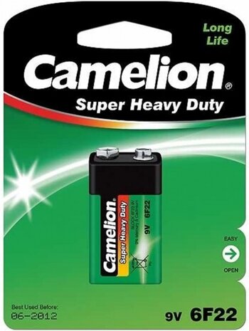 batterij 6F22 (9V / 400 mAh) per stuk