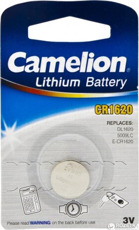 batterij knoopcel Lithium 3V CR1620 per stuk