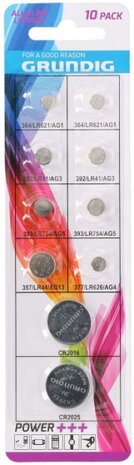 batterijen knoopcel alkaline/lithium 10 stuks