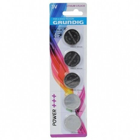 knoopcelbatterijen CR2430 280 mAh 5 stuks