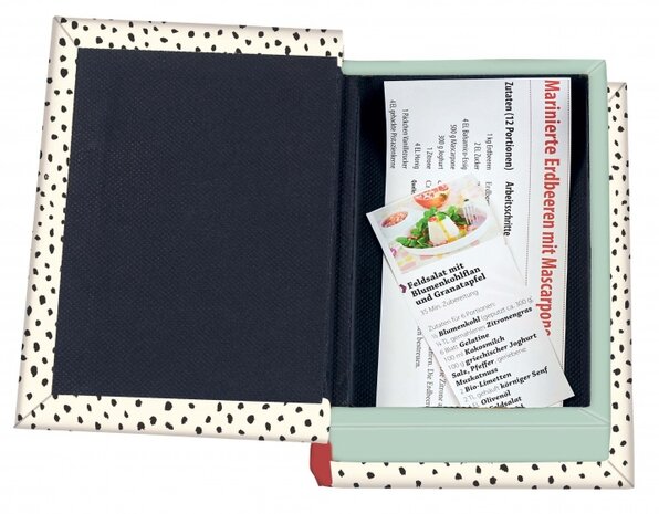 receptenbox voor kookgeheimen 25 x 19,5 cm beige