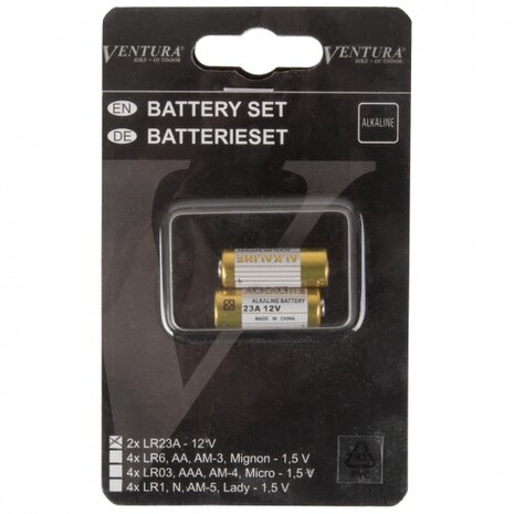 batterijen LR23A 12V alkaline 2 stuks