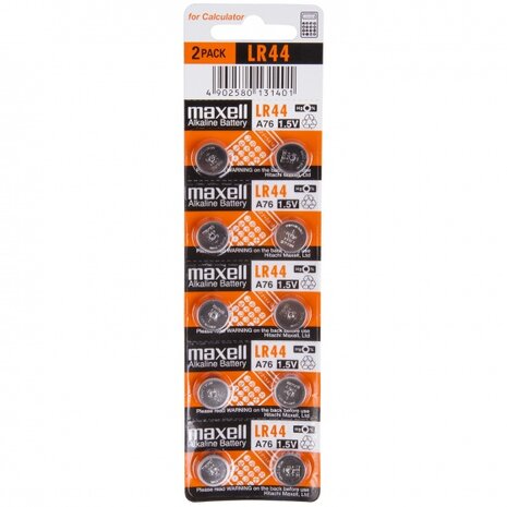 knoopcelbatterijen LR44 Alkaline 1,5V 10 stuks