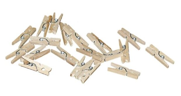 miniwasknijpers 20 stuks 2,5 cm
