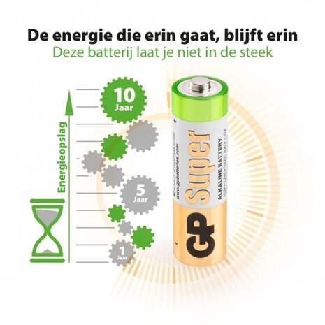Super Alkaline AA-batterijen LR06 - 16 stuks
