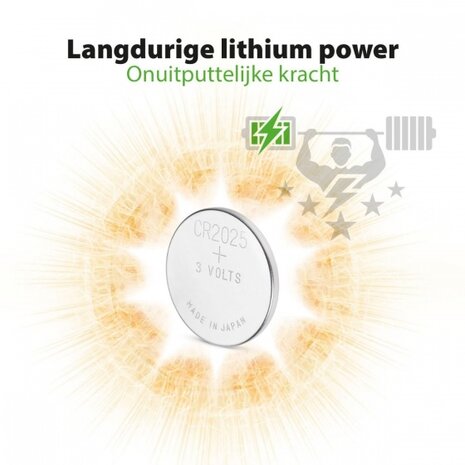 CR2025 Lithium-knoopcelbatterijen 3V per stuk