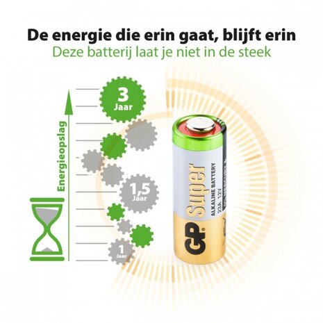 alkaline batterij rondcel 23A/MN21 12V per stuk