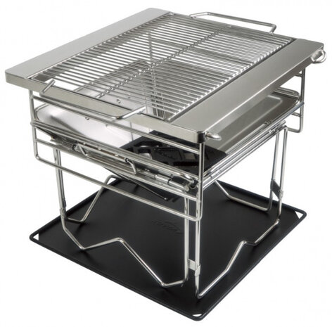 houtskoolbarbecue 35,5 x 35,5 x 33 cm zilver