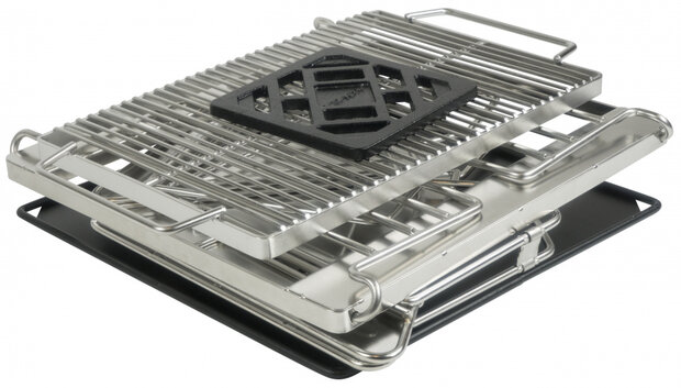 houtskoolbarbecue 35,5 x 35,5 x 33 cm zilver