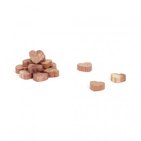 mottenharten in natuurlijk ceder bruin 2 cm 15 stuks