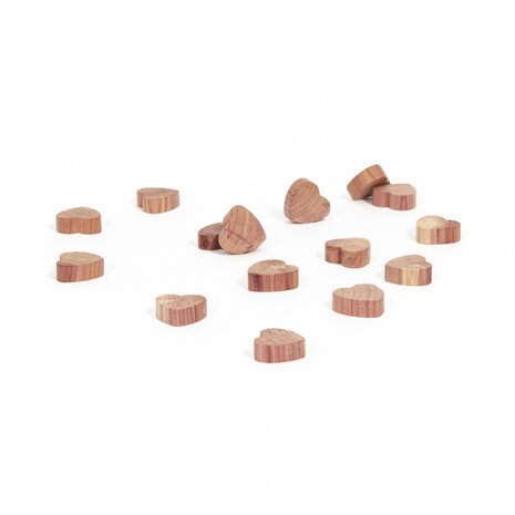 mottenharten in natuurlijk ceder bruin 2 cm 15 stuks
