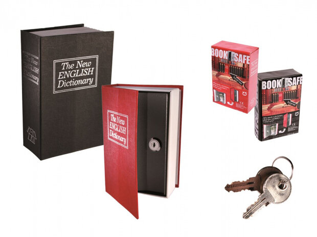 boek kluis met slot 19 x 11,5 x 5,4 cm