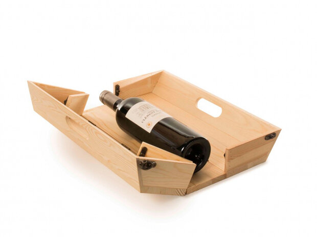 Tray Chique wijnbox en dienblad hout
