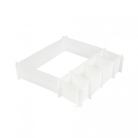 ladeverdelers 44 x 10 cm polypropyleen wit 6 stuks