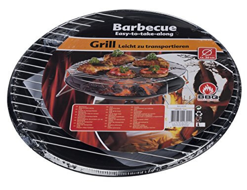 houtskoolbarbecue 36 cm zwart/zilver