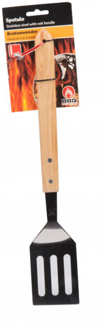 Barbecue spatel luxe eikenhout 41 cm