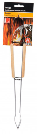 barbecue tang luxe eikenhout 39 cm