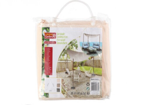 zonnescherm doek cr&egrave;me 3,6x3,6 meter