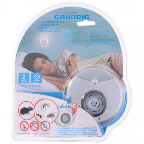 2-in-1 elektrische insectenverdelger grijs