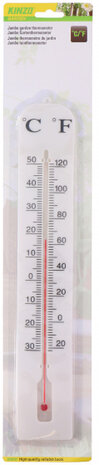 thermometer jumbo 39x6,5x1 cm wit