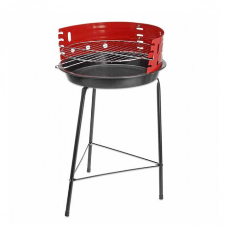 houtskoolbarbecue 33 x 53,5 cm RVS zwart/rood
