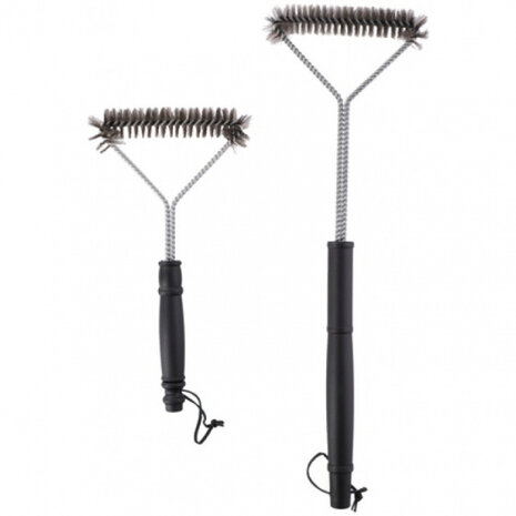 grillborstel RVS zwart 2 stuks