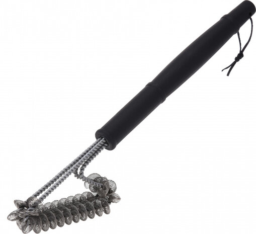 reinigingsborstel voor barbecue op stok 38 cm
