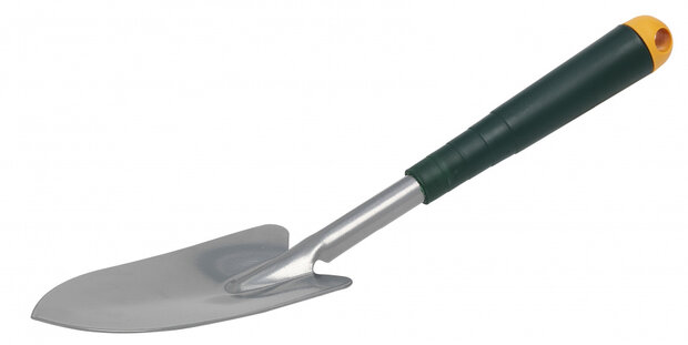 tuinschep 34 cm staal zilver/groen