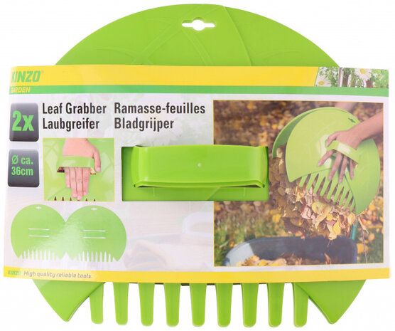 bladgrijper 36 x 31 cm groen 2 stuks