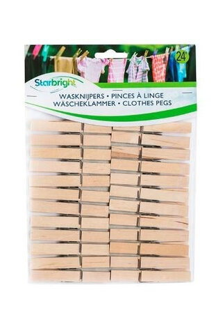 wasknijpers bruin 24 stuks