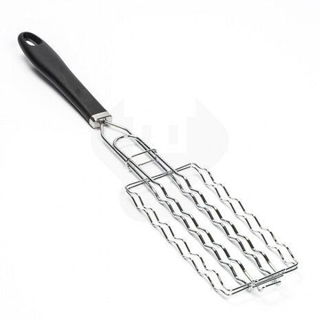 worstenklem zilver staal barbecue 54 x 10 cm